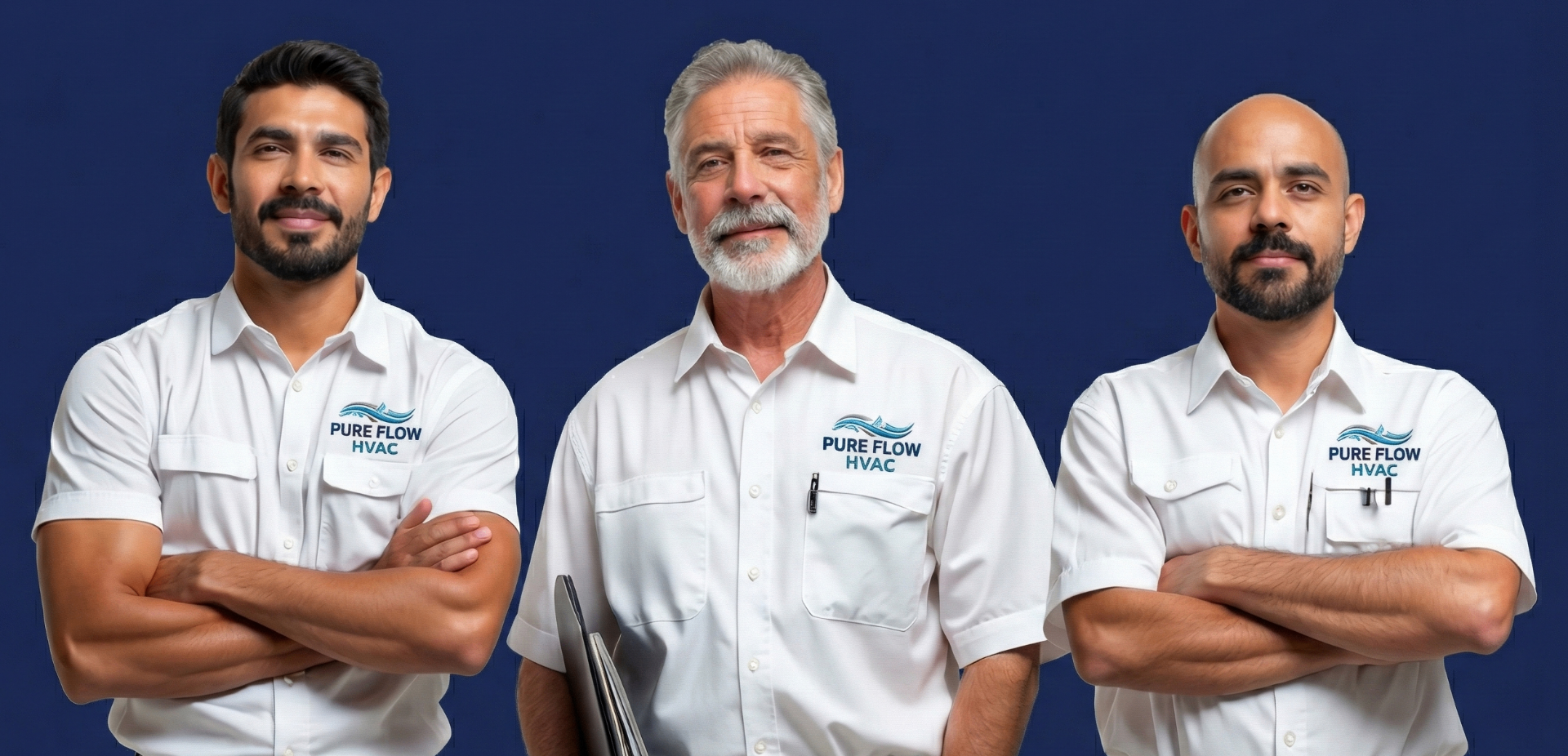 Professional HVAC technicians